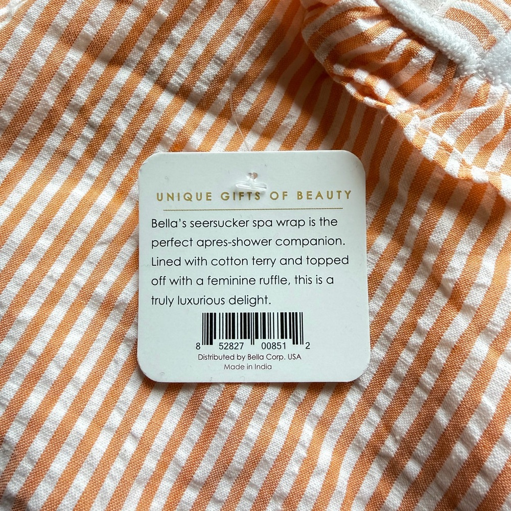 Bella ifiore peach seersucker spa wrap - Picture 6 of 6